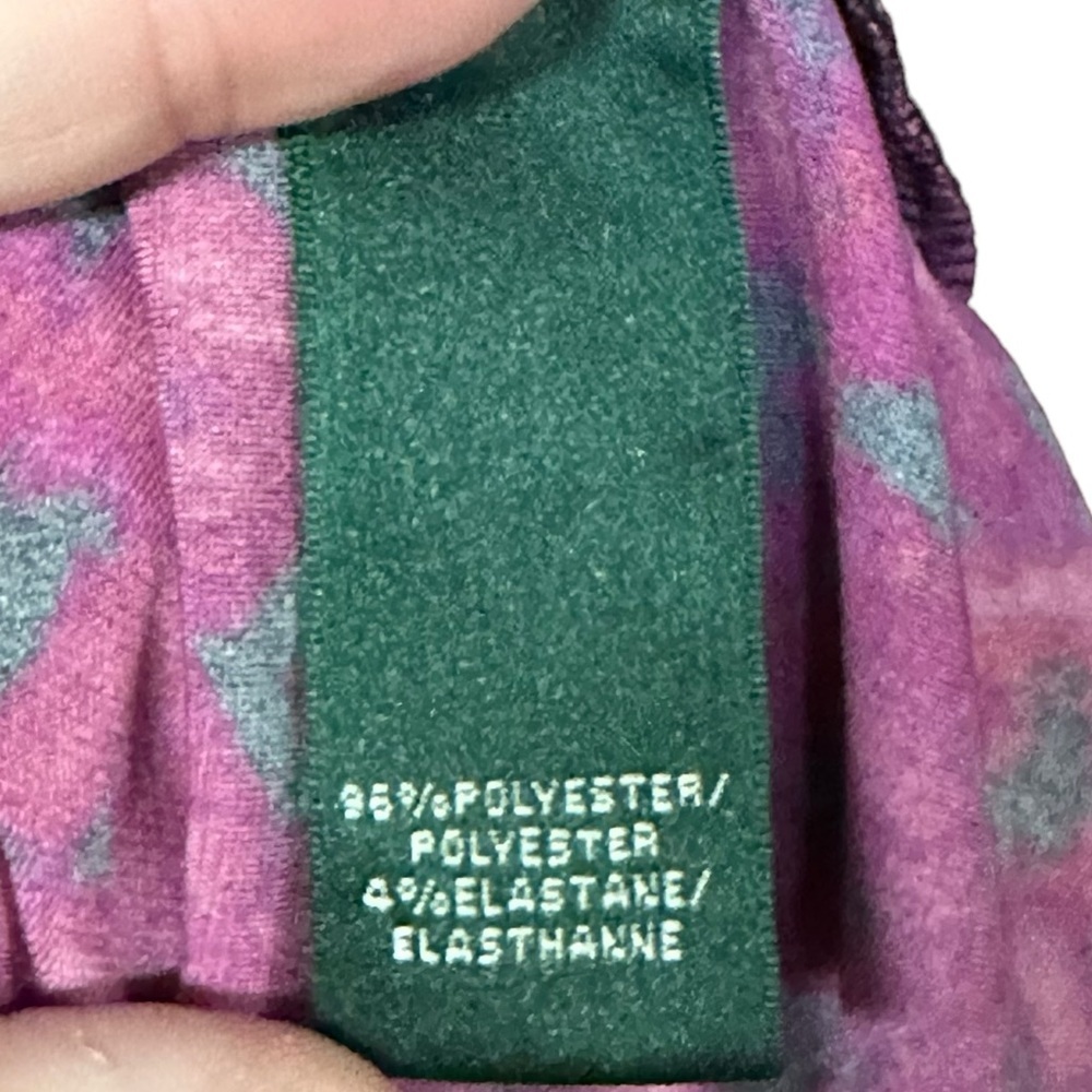 Lauren Ralph Lauren Purple/Burgundy Black‎ Stretch Jersey Ruched Details Dress 8 - Picture 11 of 13